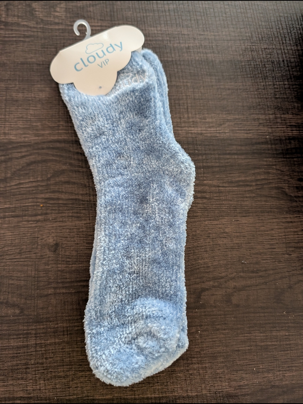Plush Blue Cozy Socks